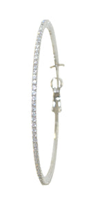 ER03556 Zircon Hoop-925 Silver Post 60mm